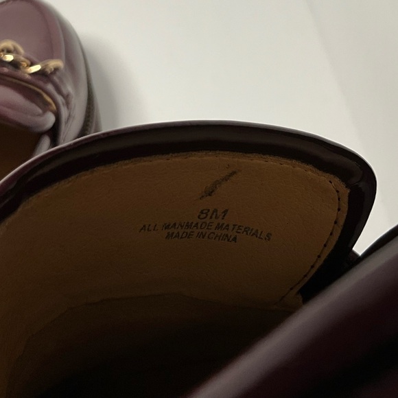 Alex Marie • "Grensley" Patent Chain Detail Platform Loafers (cherry woo… - Picture 8 of 11